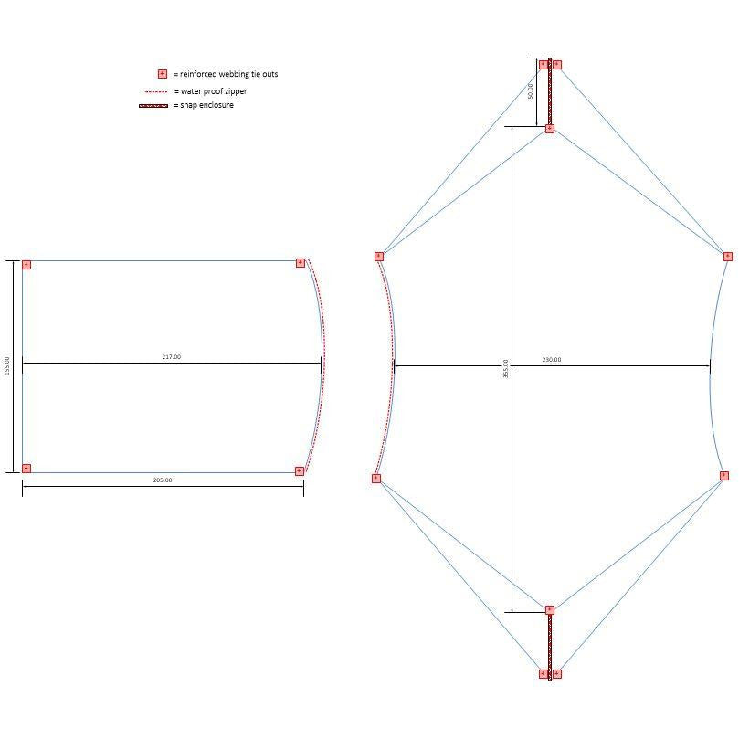 Refleks hex g2 30d aluminiumsbelagt presenning