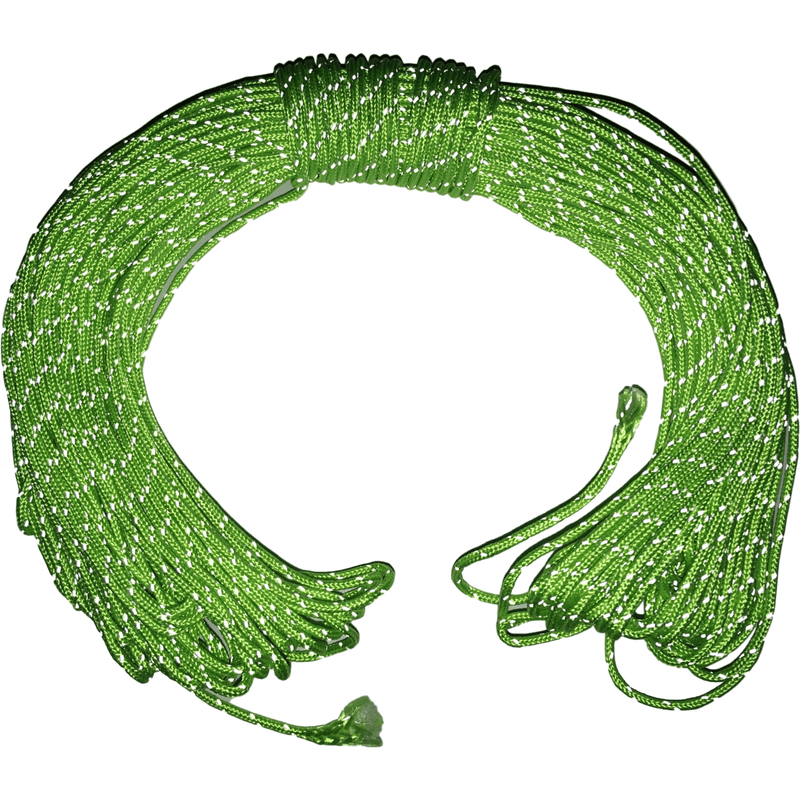 cordon Dyneema de 30 mètres de 1,8 mm avec coque en polyester réfléchissant